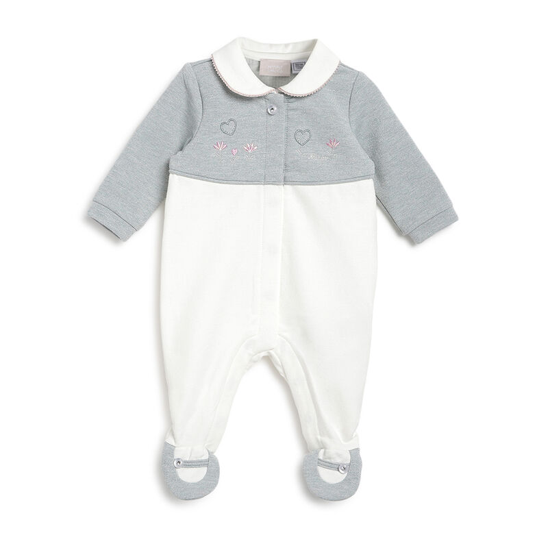 Girls Bronze Applique Front Opening Babysuit image number 0